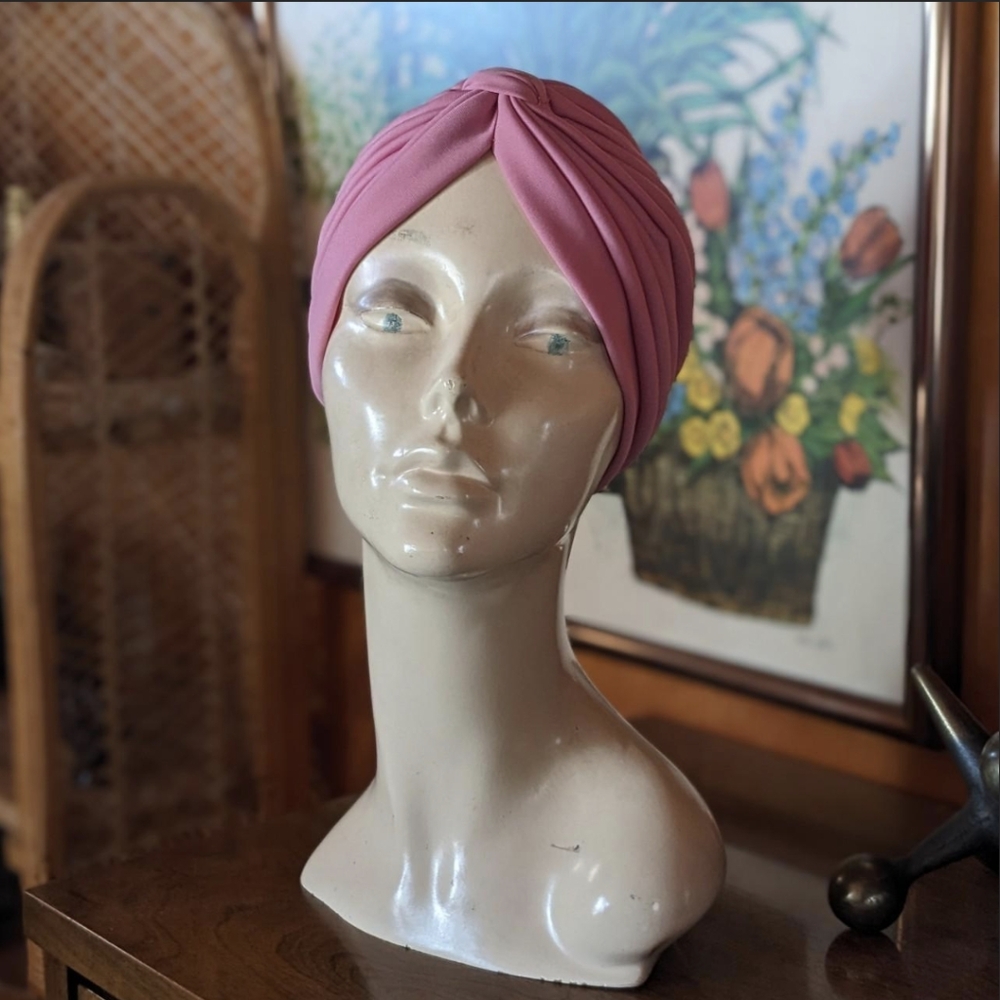 Vintage 60s 70s Turban Hat